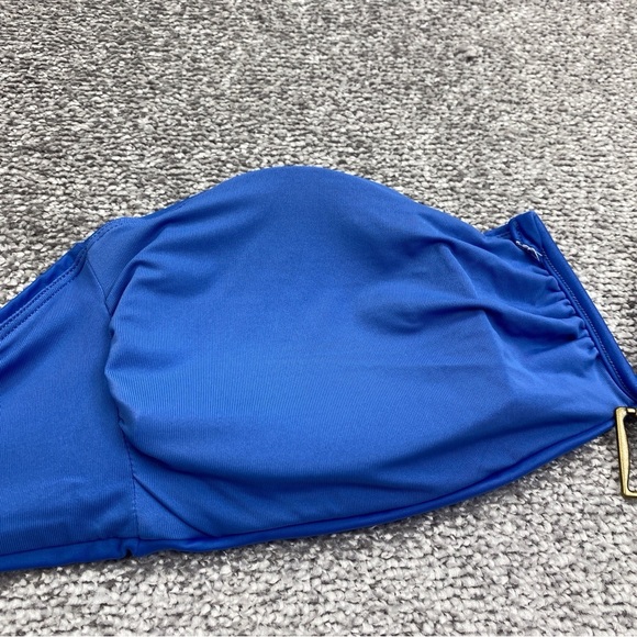 Andie The Scala Top Extra Large Blue Bandeau V Neck Underwire Swim AT188-HRZ - Picture 8 of 10